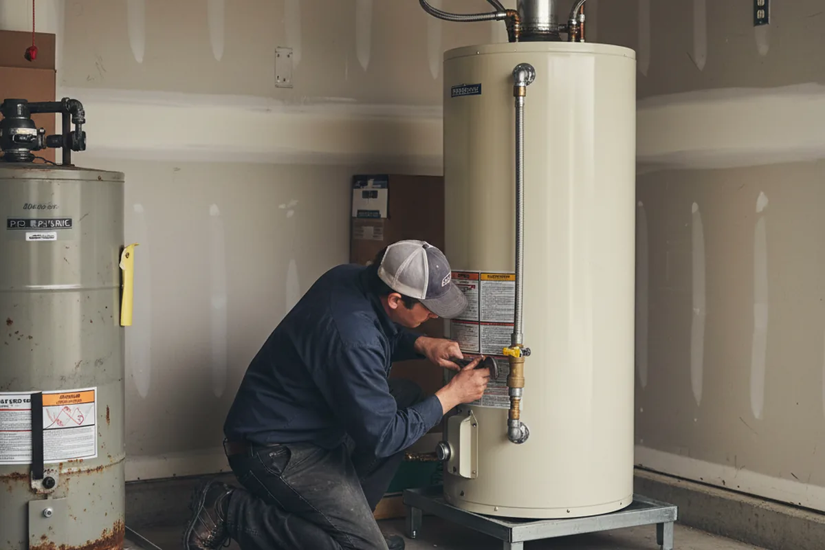 Water heater and shutoff valve replacement in Ooltewah